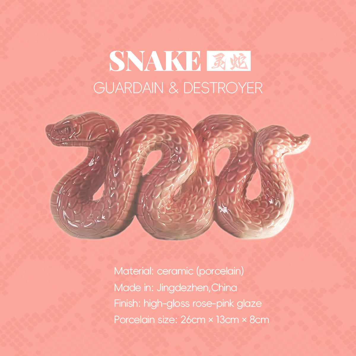Spirit Snake - Jingdezhen Ceramic Ornament