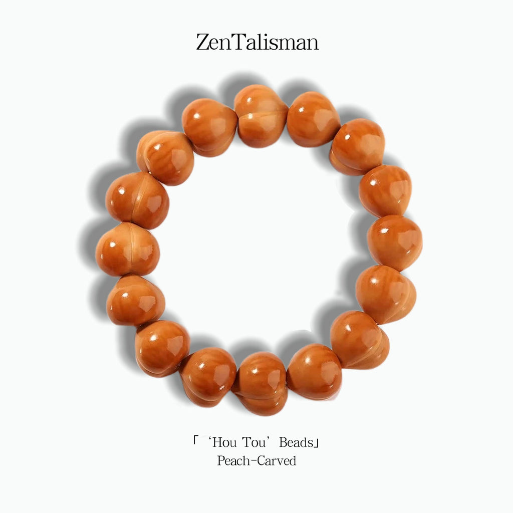 Hou-Tou Beads（Peach Carved）