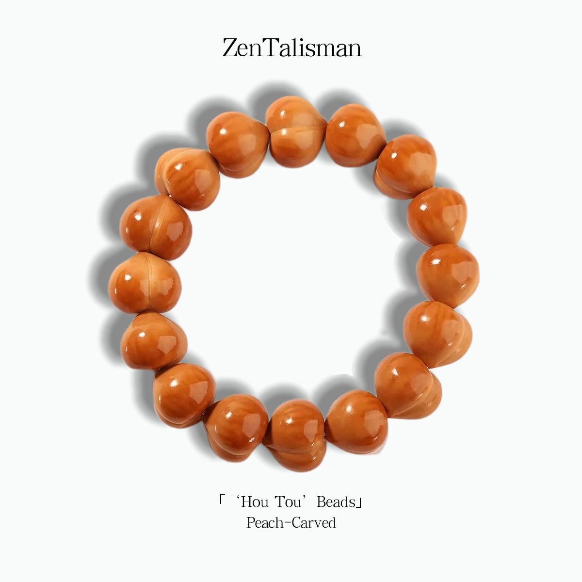Hou-Tou Beads（Peach Carved）