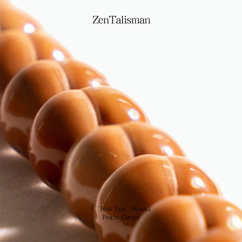 Hou-Tou Beads（Peach Carved）