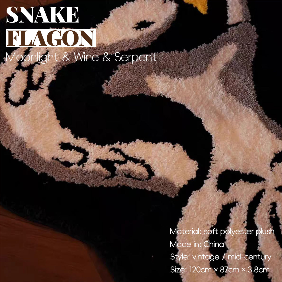 Silk Road Spirit Snake Plush Rug
