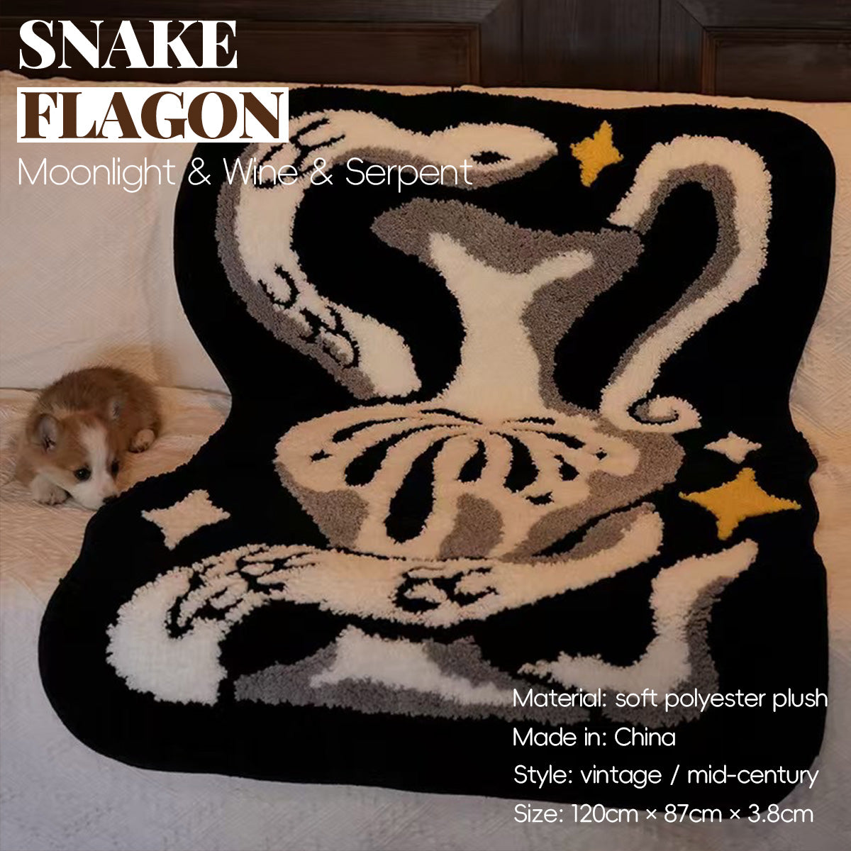 Silk Road Spirit Snake Plush Rug