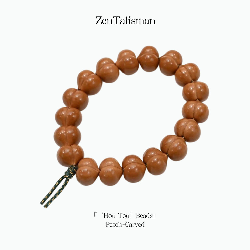 Hou-Tou Beads（Peach Carved）
