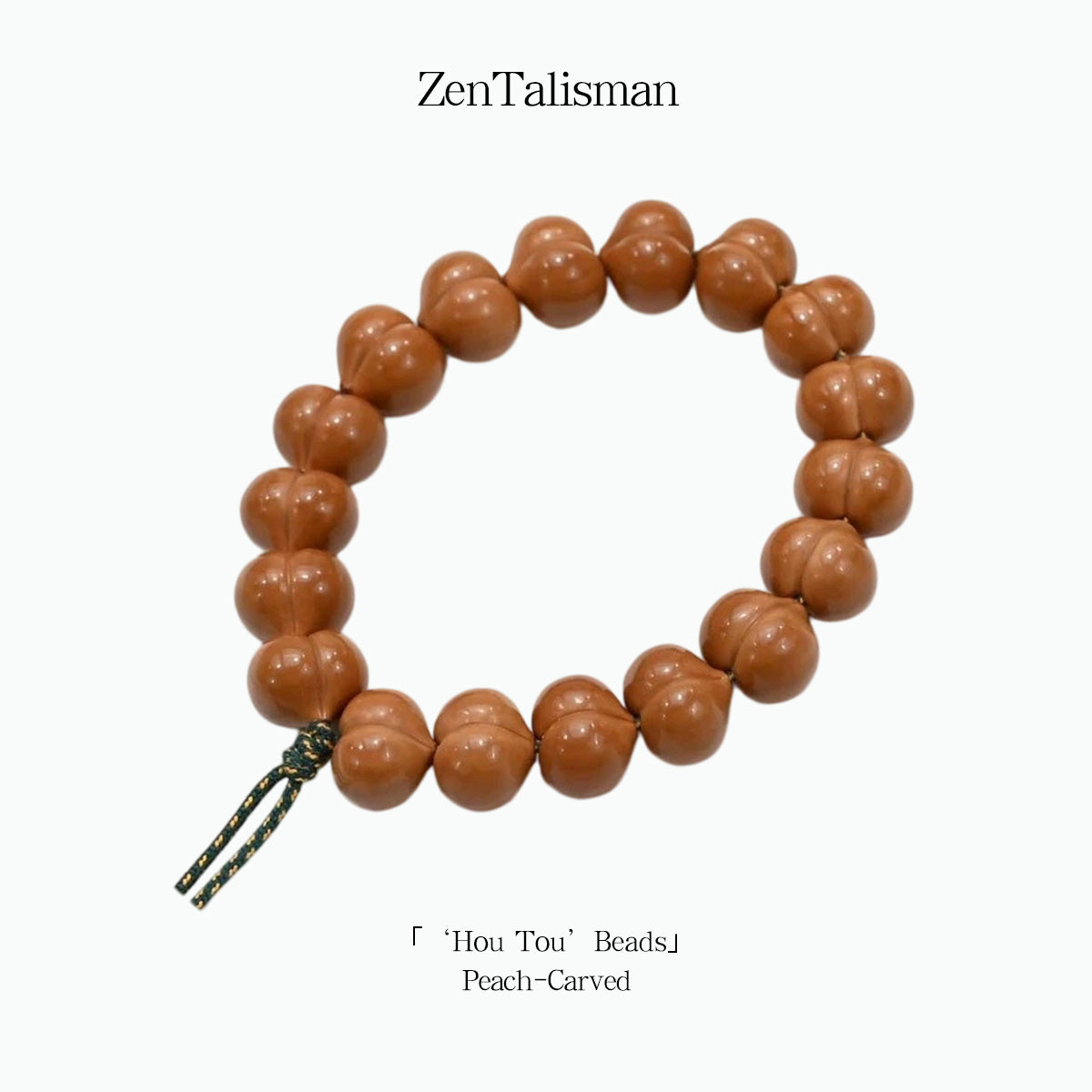 Hou-Tou Beads（Peach Carved）