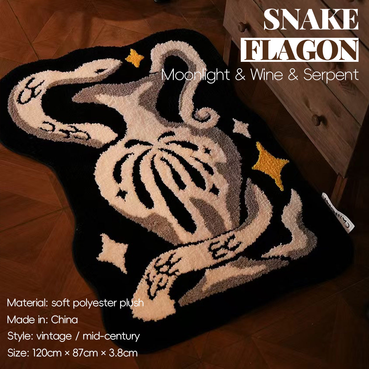 Silk Road Spirit Snake Plush Rug